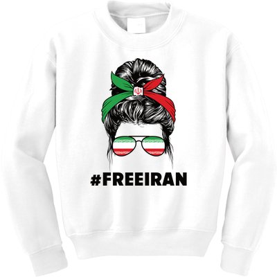 MahsaAmini Free Iran Women Life Freedom Protest Kids Sweatshirt