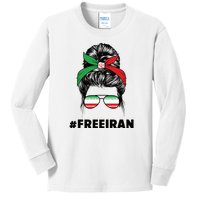 MahsaAmini Free Iran Women Life Freedom Protest Kids Long Sleeve Shirt