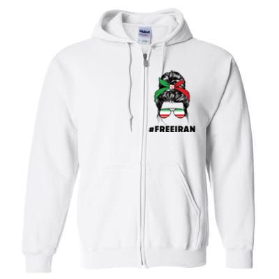 MahsaAmini Free Iran Women Life Freedom Protest Full Zip Hoodie