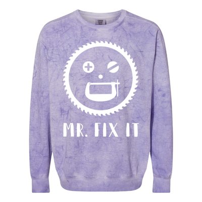 Mr Fix It Handy Dad Meaningful Gift Colorblast Crewneck Sweatshirt