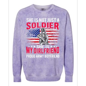 My Friend Is A Soldier Proud Army Friend Lover Funny Gift Colorblast Crewneck Sweatshirt