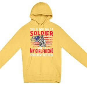 My Friend Is A Soldier Proud Army Friend Lover Funny Gift Premium Pullover Hoodie