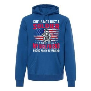 My Friend Is A Soldier Proud Army Friend Lover Funny Gift Premium Hoodie