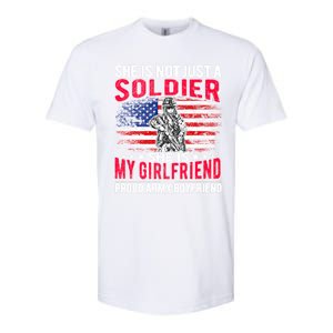 My Friend Is A Soldier Proud Army Friend Lover Funny Gift Softstyle CVC T-Shirt