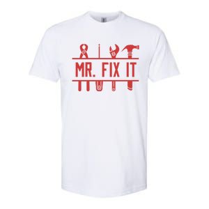 Mr Fix It Dad Fathers Day Daddy Husband Handy Grandpa Gift Softstyle CVC T-Shirt