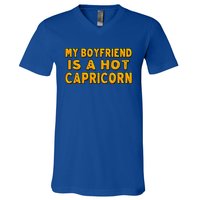 My Friend Is A Hot Capricorn Astrology Birthday Gift V-Neck T-Shirt