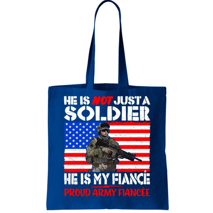 My Fiance Is A Soldier Proud Army Fiancee Gift Military Family Gift Tote Bag