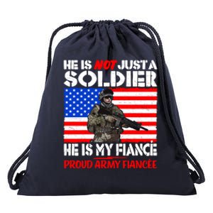 My Fiance Is A Soldier Proud Army Fiancee Gift Military Family Gift Drawstring Bag