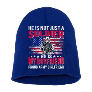 My Friend Is A Soldier Hero Proud Army Friend Funny Gift Short Acrylic Beanie