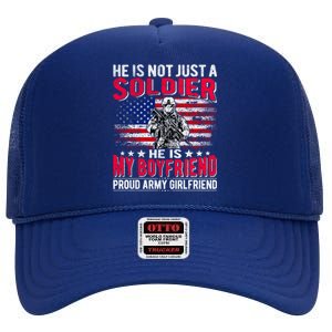 My Friend Is A Soldier Hero Proud Army Friend Funny Gift High Crown Mesh Back Trucker Hat