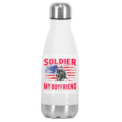 My Friend Is A Soldier Hero Proud Army Friend Funny Gift Stainless Steel Insulated Water Bottle