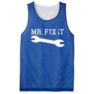 Mr Fix It Handy Dad Mechanic Fathers Day Gift Meaningful Gift Mesh Reversible Basketball Jersey Tank