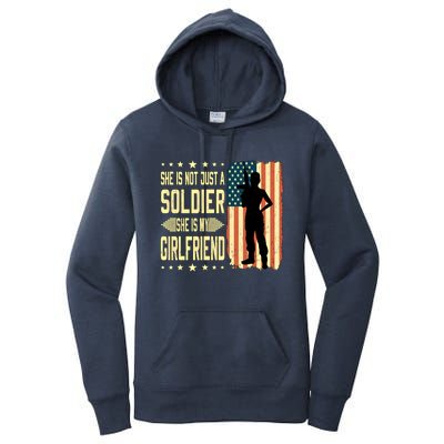 My Friend Is A Soldier Hero Proud Army Friend Funny Gift Women's Pullover Hoodie