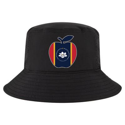 Mississippi Flag In God We Trust School Teacher Apple Cute Gift Cool Comfort Performance Bucket Hat