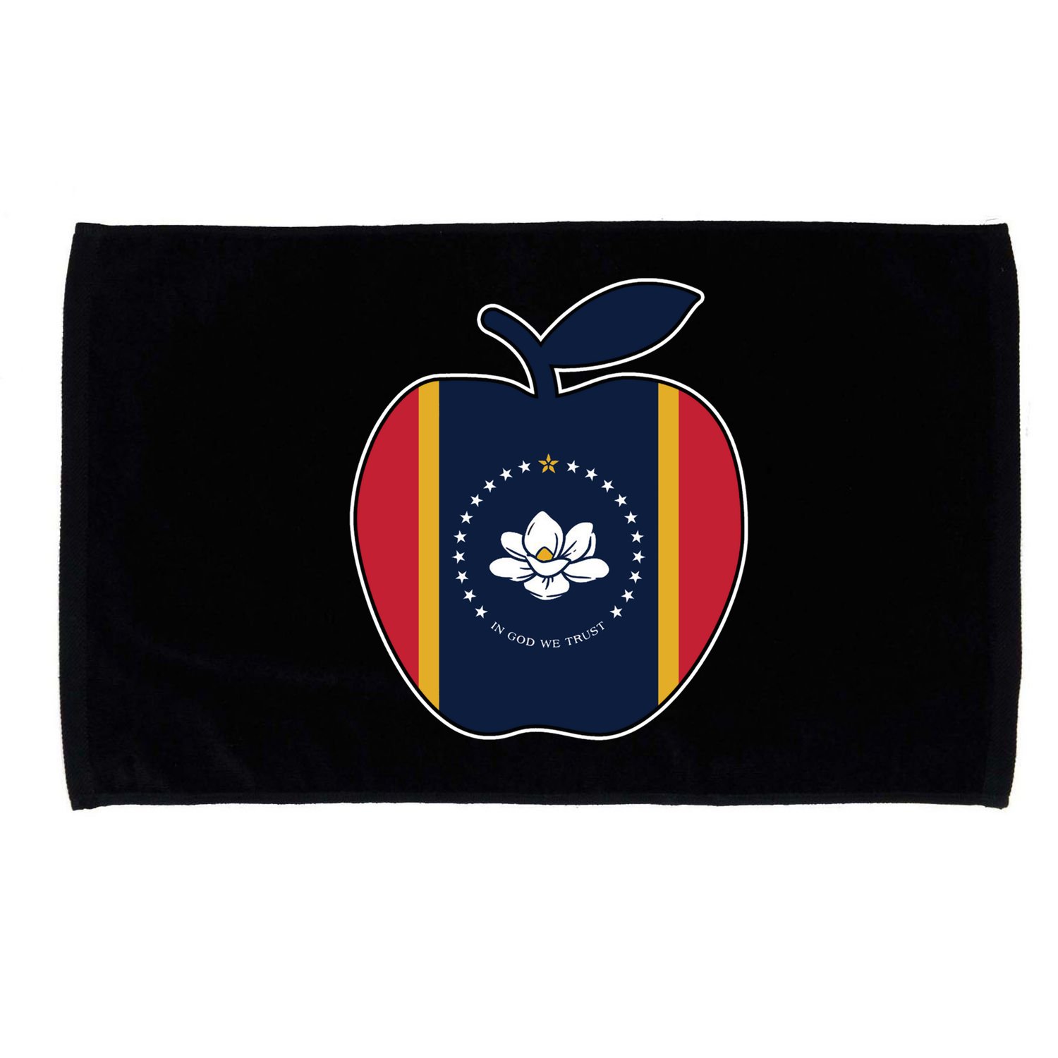 Mississippi Flag In God We Trust School Teacher Apple Cute Gift Microfiber Hand Towel