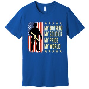 My Friend Is A Soldier Hero Proud Army Friend Funny Gift Premium T-Shirt