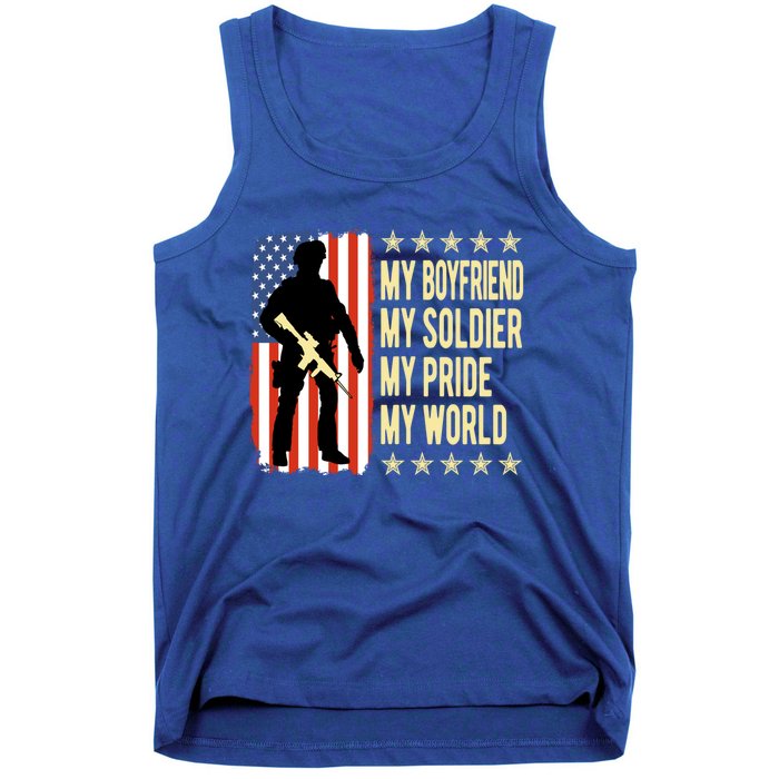 My Friend Is A Soldier Hero Proud Army Friend Funny Gift Tank Top