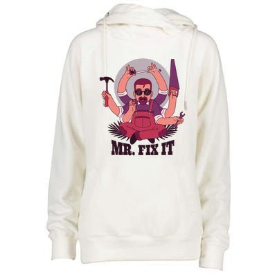 Mr Fix It Womens Funnel Neck Pullover Hood