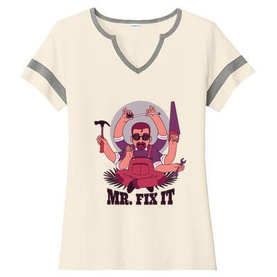 Mr Fix It Ladies Halftime Notch Neck Tee