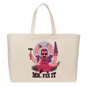 Mr Fix It Cotton Canvas Jumbo Tote