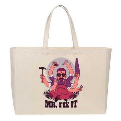 Mr Fix It Cotton Canvas Jumbo Tote