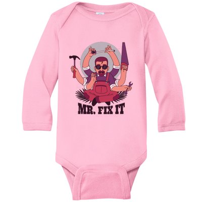 Mr Fix It Baby Long Sleeve Bodysuit