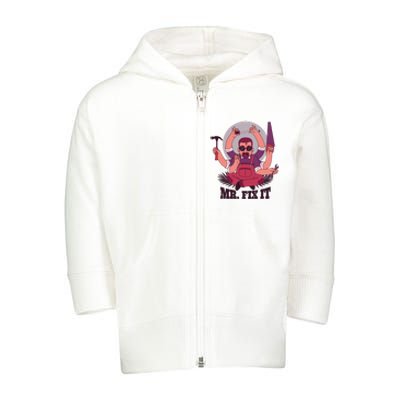 Mr Fix It Toddler Zip Fleece Hoodie