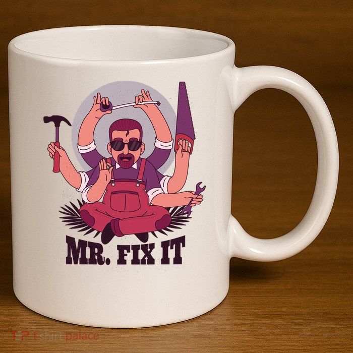Mr Fix It 11oz C Handle Ceramic Mug
