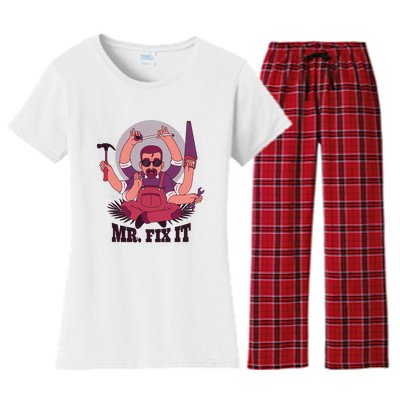 Mr Fix It Women's Flannel Pajama Set