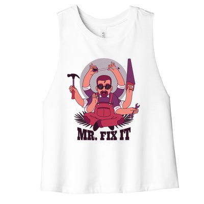 Mr Fix It Women's Racerback Cropped Tank