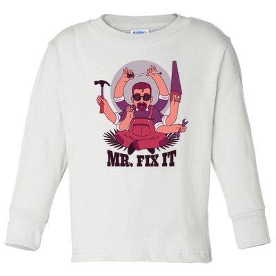 Mr Fix It Toddler Long Sleeve Shirt