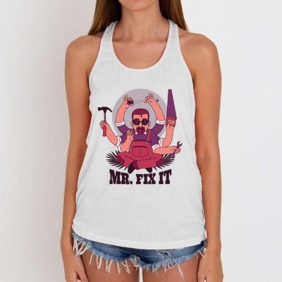 Mr Fix It Women's Knotted Racerback Tank