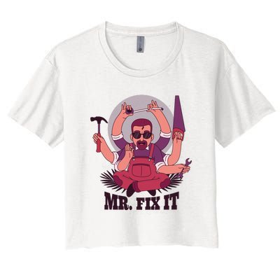 Mr Fix It Women's Crop Top Tee