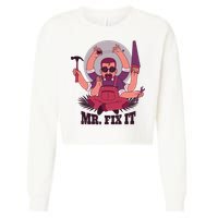 Mr Fix It Cropped Pullover Crew