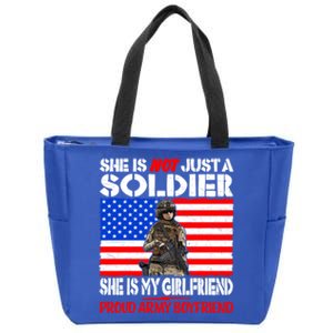 My Friend Is A Soldier Proud Army Friend Lover Gift Zip Tote Bag