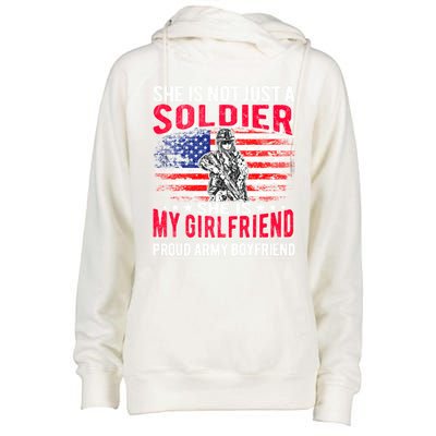 My Friend Is Soldier Hero Proud Army Friend Military Gift Womens Funnel Neck Pullover Hood