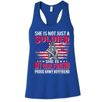 My Friend Is Soldier Hero Proud Army Friend Military Gift Women's Racerback Tank