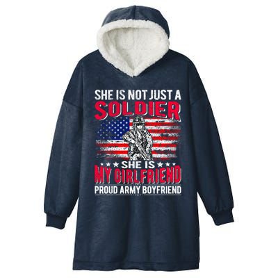 My Friend Is Soldier Hero Proud Army Friend Military Gift Hooded Wearable Blanket