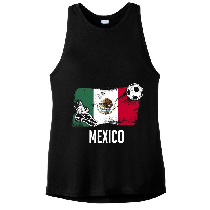 Mexico Flag Jersey Mexican Soccer Team Mexican Ladies PosiCharge Tri-Blend Wicking Tank