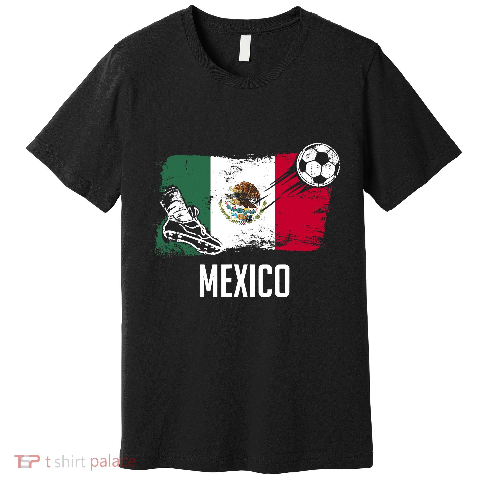 Mexico Flag Jersey Mexican Soccer Team Mexican Premium T-Shirt
