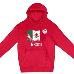 Mexico Flag Jersey Mexican Soccer Team Mexican Premium Pullover Hoodie