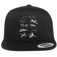 Military's Fastest Jet Fighters Aircraft Plane Of The World Flat Bill Trucker Hat
