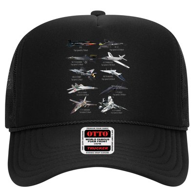 Military's Fastest Jet Fighters Aircraft Plane Of The World Trucker Hat