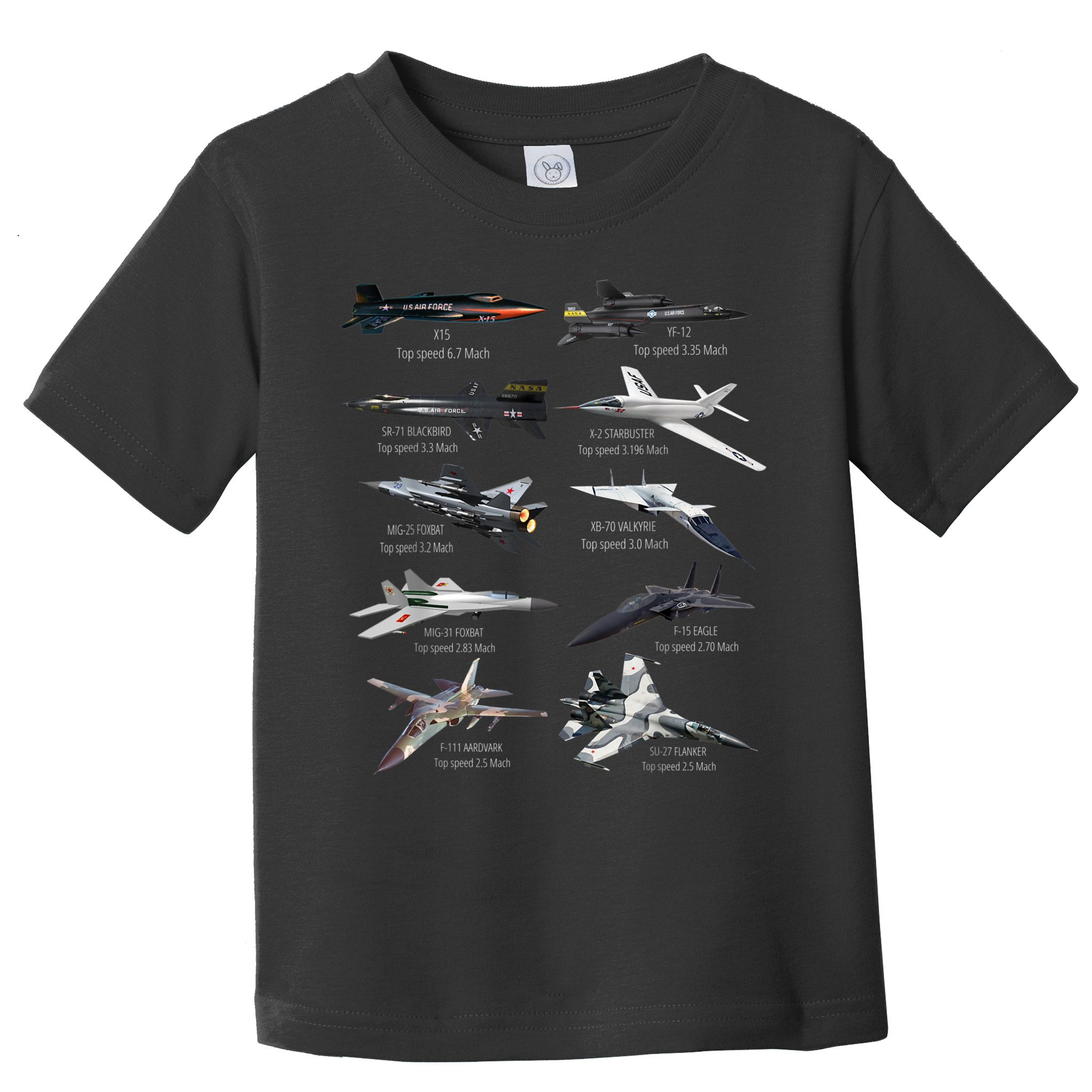 Military's Fastest Jet Fighters Aircraft Plane Of The World Toddler T-Shirt