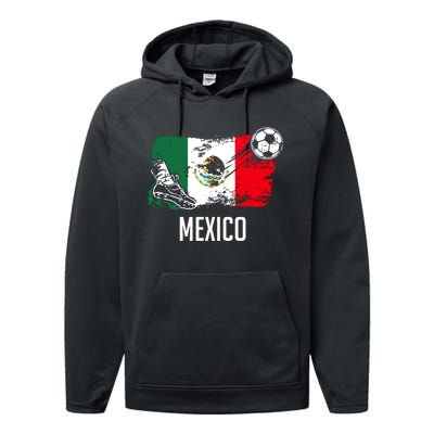 Mexico Flag Jersey Mexican Soccer Team Mexican Performance Fleece Hoodie