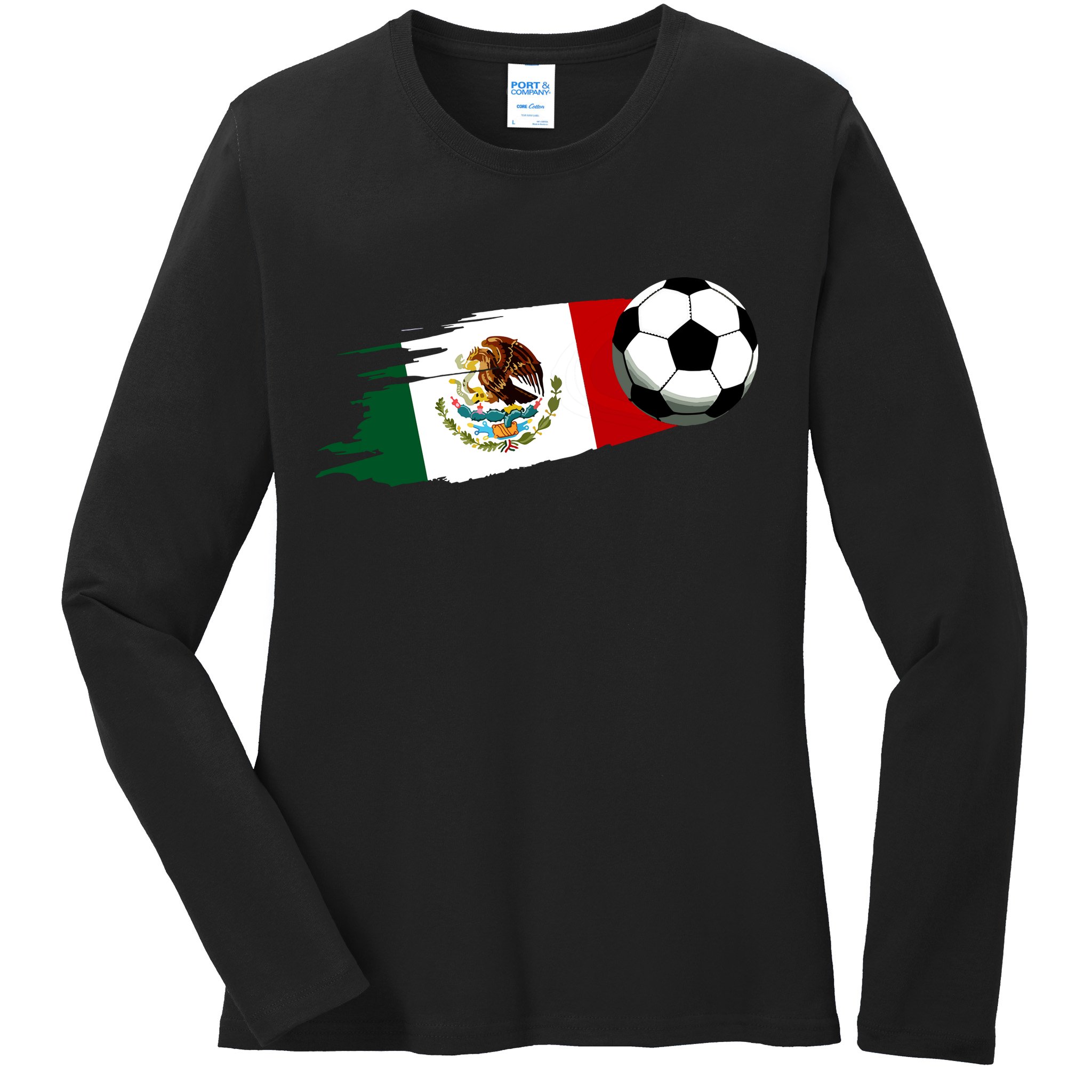 Mexico Flag Jersey Mexican Soccer Team Mexican Ladies Long Sleeve Shirt