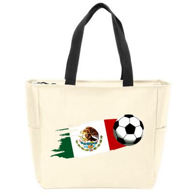 Mexico Flag Jersey Mexican Soccer Team Mexican Zip Tote Bag
