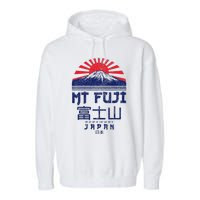 Mt. Fuji Japan Vintage Retro Souvenir Tokyo Japanese Garment-Dyed Fleece Hoodie