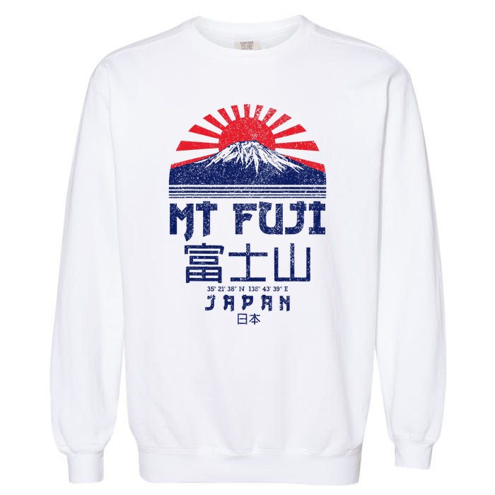 Mt. Fuji Japan Vintage Retro Souvenir Tokyo Japanese Garment-Dyed Sweatshirt