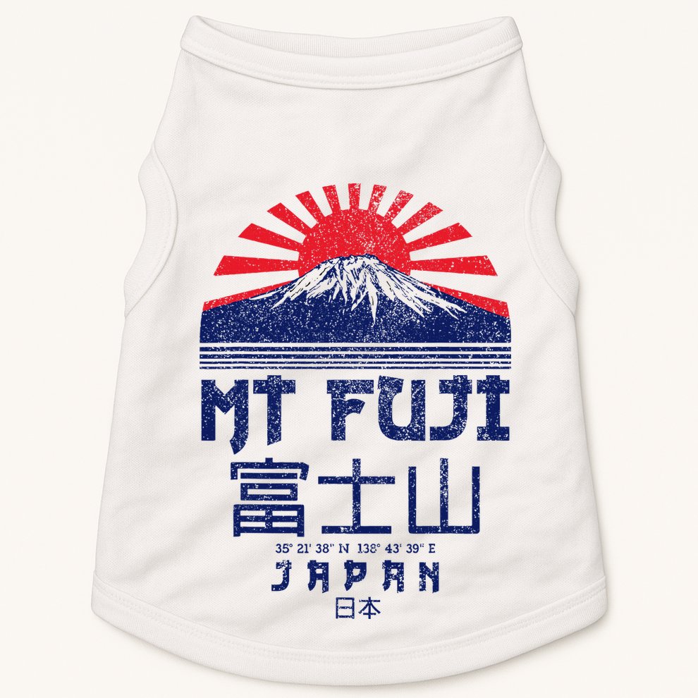Mt. Fuji Japan Vintage Retro Souvenir Tokyo Japanese Doggie Tank